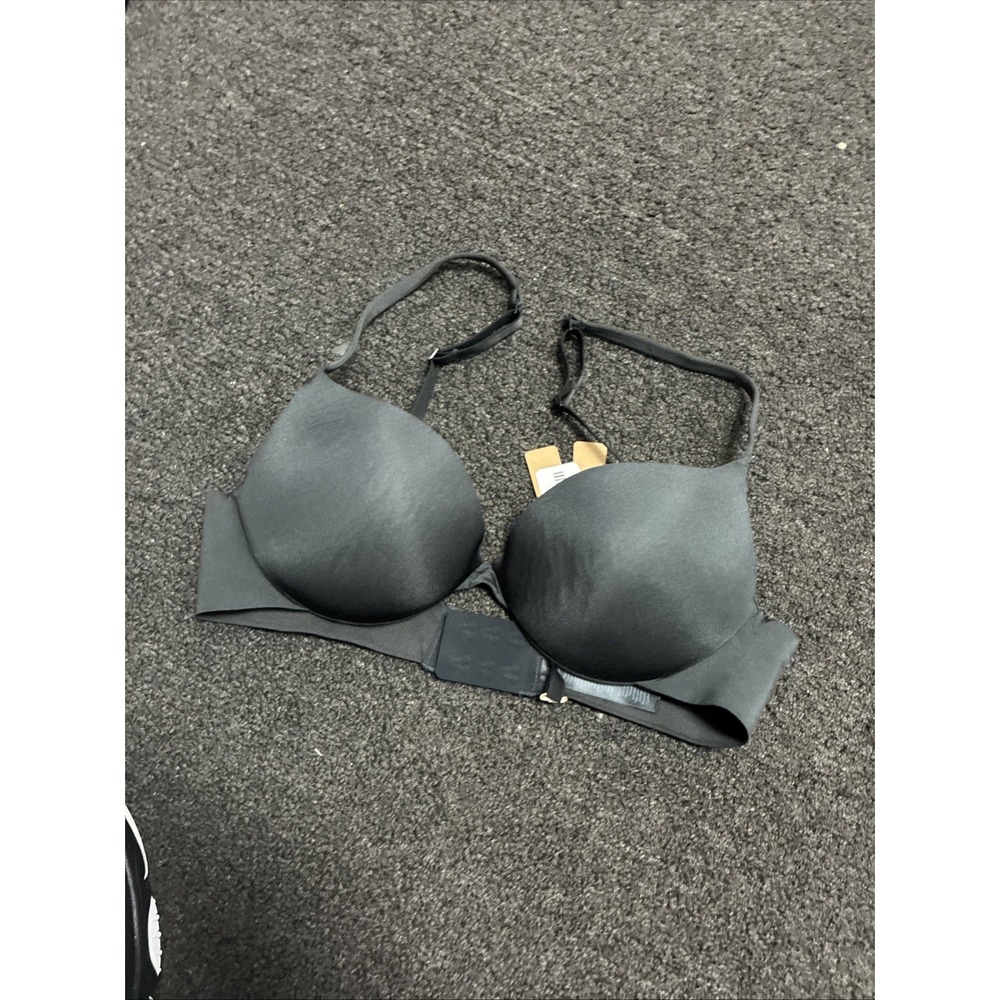 NWT SKIMS Ultimate Push-Up Plunge Bra Onyx Black SZ 34B Padded Lift Bra NEW